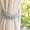 Light Gray, variant on Boho Hand Woven Cotton Rope Curtain Tiebacks, Braided Adjustable Curtain Holdbacks Decorative Window Tie Straps