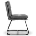 thumbnail image 5 of Benning Brown Vintage Faux Leather Accent Chair with Black Iron Legs, 5 of 7