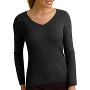 z.b.d. design - Women's Organic Cotton-Faux Cashmere V-Neck Sweater