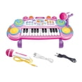 thumbnail image 2 of Teclado de piano de juguete de 24 teclas con micrófono, juguete educativo para la enseñanza temprana de la música. Rosado, 2 of 9