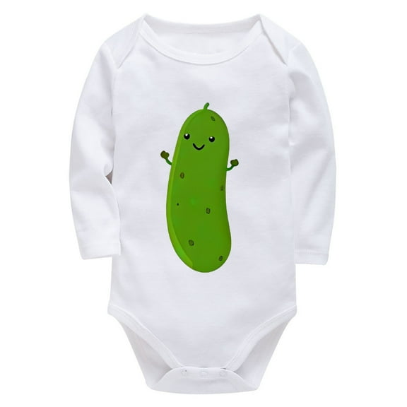 I'm Kind of A Big Dill Coming Home Outfit for Baby Girl Summer Long Sleeve Baby Girl Bodysuits White Baby Boy Rompers 0-3 Mo