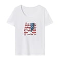 thumbnail image 1 of Camiseta de verano para mujer, ajuste regular, cuello redondo, para uso diario, vacaciones, playa XL, 1 of 7