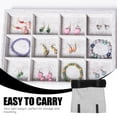thumbnail image 3 of NICEXMAS Grey Jewelry Roll Case, Lightweight Organizer for Necklace, Earrings, Storage, 3 of 6