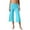 F591 Light Blue, variant on Womens Casual Pants For Everyday Wear Mid-Calf Length Solid Color Wide Leg Loose Fit Fashionable Soft Trousers Red1 Size L