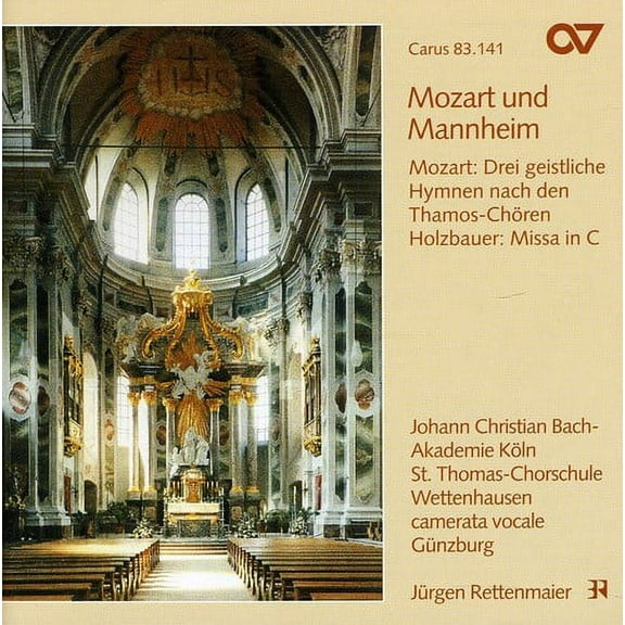 Holzbauer / Mozart / Rettenmaier / JC Bach Academy - Mass in C / 3 Sacred Hymns - Music & Performance - CD