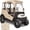 Transparent Beige, variant on 10L0L Golf Cart Deluxe Enclosure Cover for Club Car Precedent 2 Passenger, 4-Sided Clear PVC Window Rain Golf Cart Cover with Zipper Entry-Transparent Black