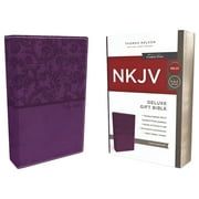 NKJV, Deluxe Gift Bible, Imitation Leather, Purple, Red Letter Edition, (Hardcover)
