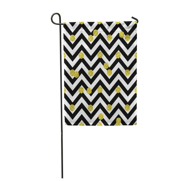 POGLIP Gold Polka Dot Pattern Great Golden Middle Size Garden Flag Decorative Flag House Banner 28x40 inch