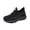 Black -AD04, variant on Domzle Womens Bowling Shoes Orthopedic Shoes with Arch Support Slip On Wide Width Sneakers Non-Slip Sole Lightweight Athletic Sneakers with Breathable Mesh Purple