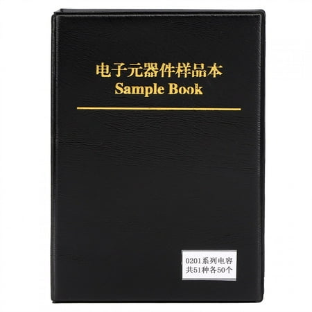 

0201 Series 51 Types Capacitors Electronic Components Assortment Kits Sample Book Black