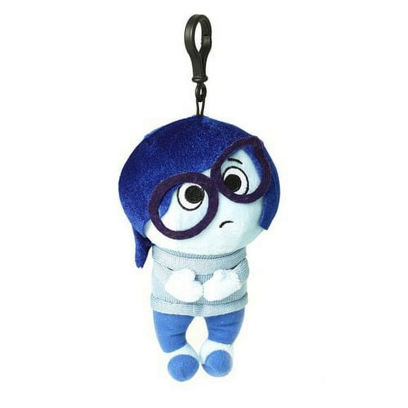 Inside Out 8" Plush Zippered Clip, Sadness