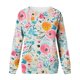 thumbnail image 4 of Camisas de mujer con estampado gráfico de manga larga con cuello redondo, sudadera, suéter, tops cómodos Fridja hkj1549, 4 of 4