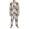 thumbnail image 3 of Sikiie Snake Mens Pajama Set, Soft Warm Long Sleeve Sleepwear, Cozy Button-Down Pjs for Men-Small, 3 of 7