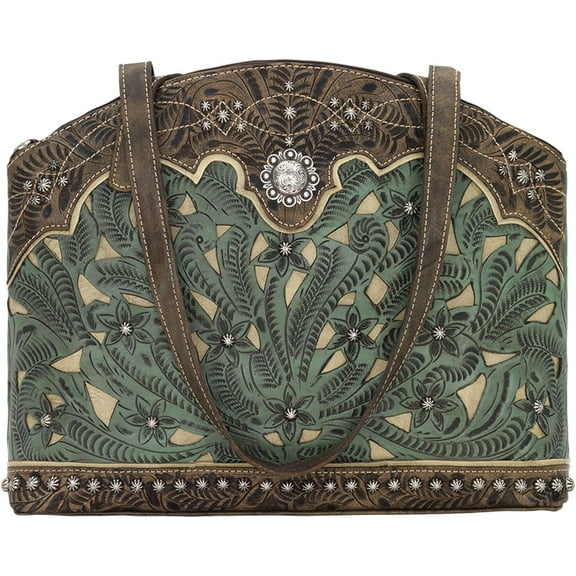American West Women's Annie's Conceal Carry Half Moon Purse Turquoise One Size