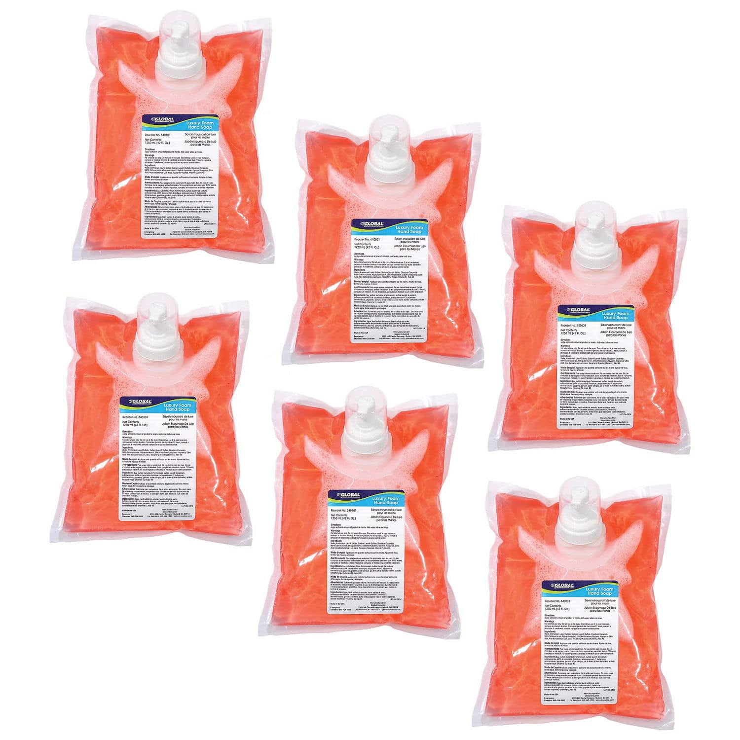 Luxury Foam Hand Soap 1250ml Refill, 6 Refills/Case