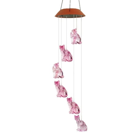 Wozhidaose Room Decor Outdoor Solar Wind Chime Light LED Colorful Decorative Garden Light Wind Chimes for Outside