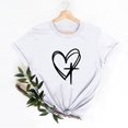 thumbnail image 4 of Camisetas de Manga Corta para las Mujeres Casual Día de Pascua Impresión Cuello de Tripulación Suelta Camiseta, Poliéster Spandex, 4 of 7