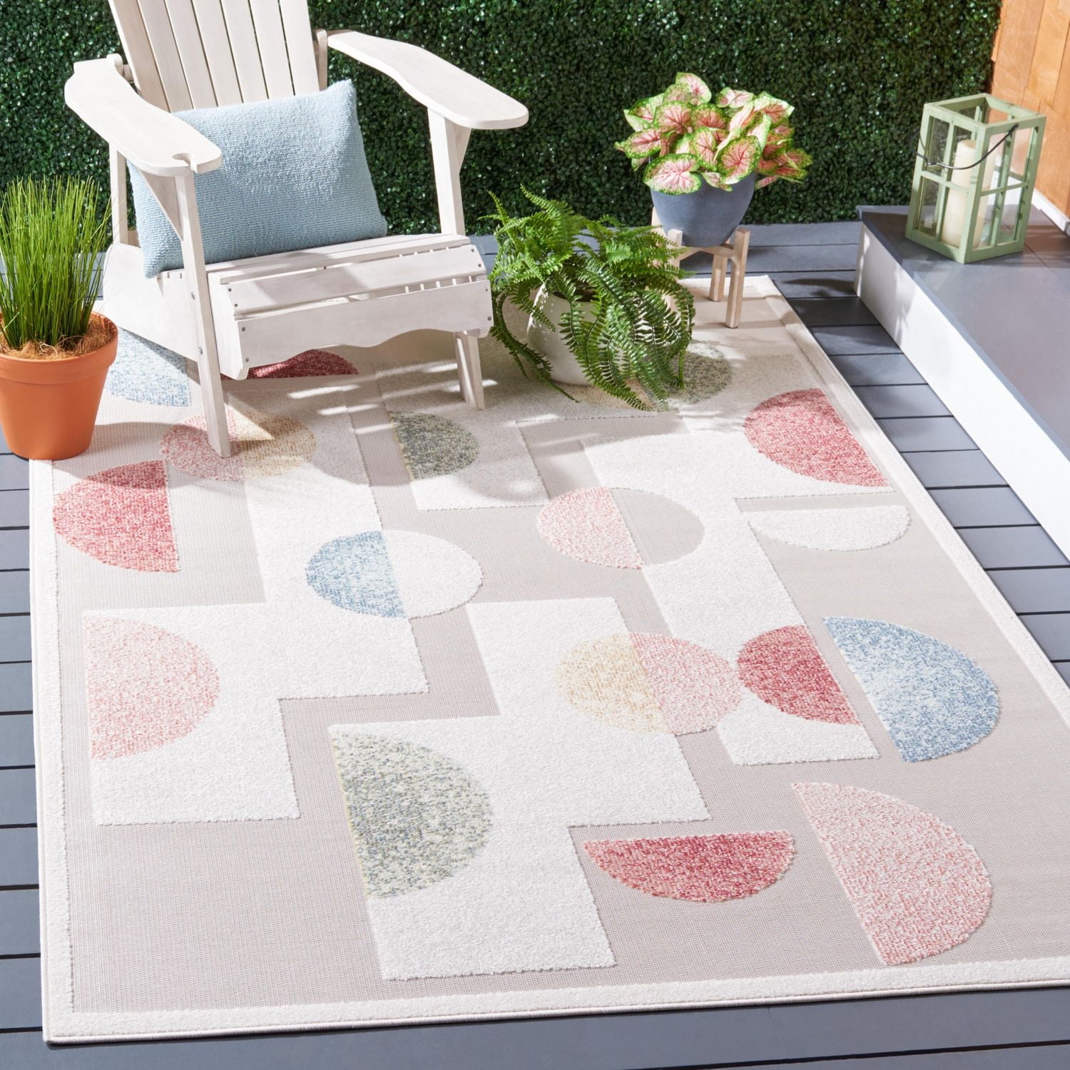 SAFAVIEH Sarasota Toria Geometric Indoor/Outdoor Area Rug