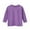 Purple, variant on Maean Kids Girls 3/4 Sleeve Blouse 2025 Crewneck Ribbed Tees Causal Loose Shirts for Girl 5-13 Years