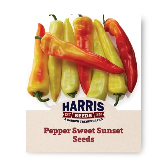 Harris Seeds Pepper Sweet Sunset F1, Non-GMO, 50 Count