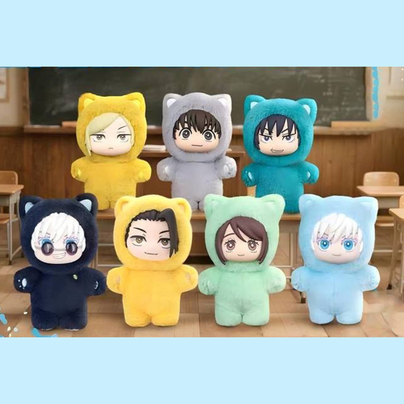 RjnShan JJK Plush Cat Ear Plush Series Collectible Blind Box (Random 1PC, 5.5")