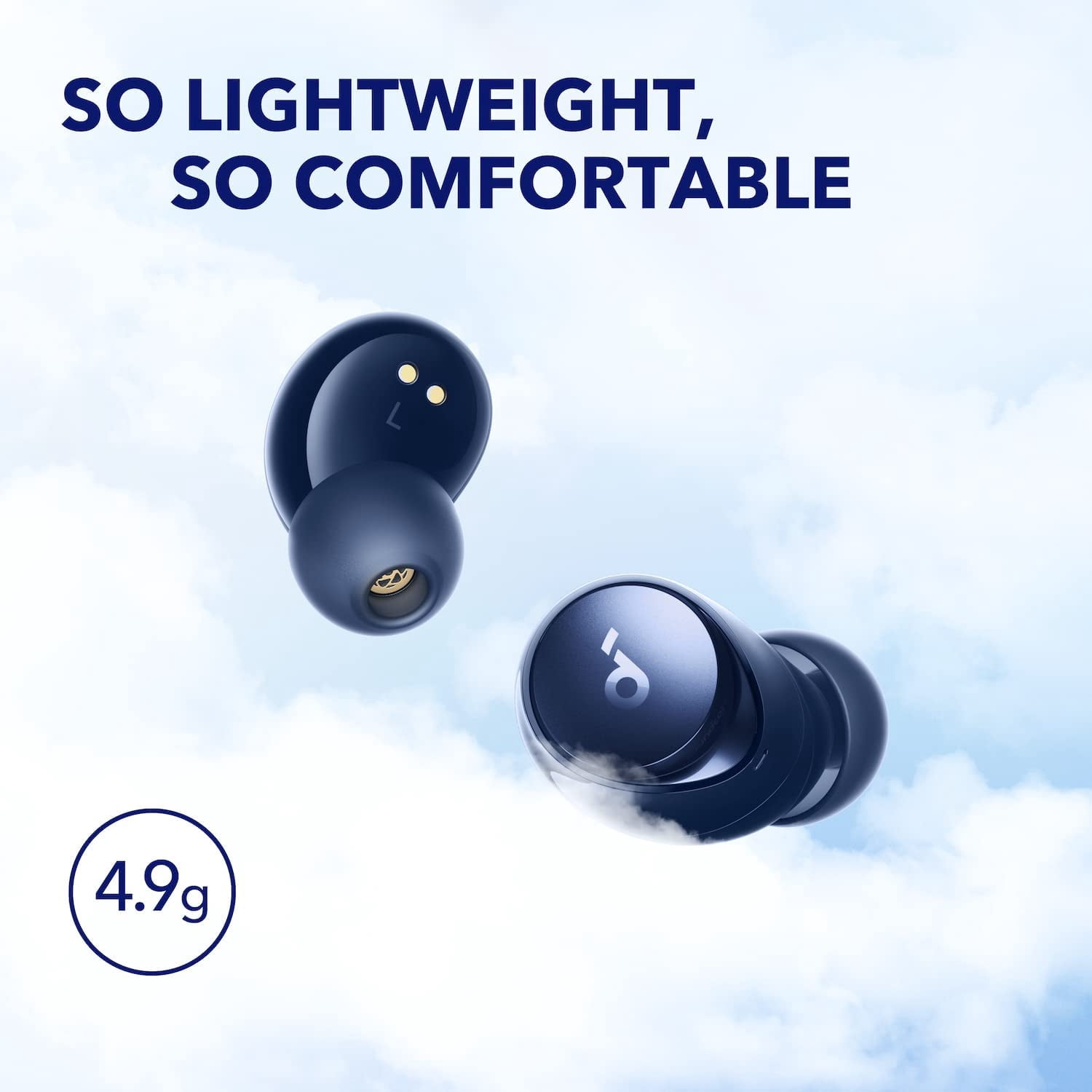 Restored Like New Soundcore by Anker Space A40 Auto-Adjustable Active Noise Cancelling Wireless Earbuds, Comfortable Fit (Refurbished)