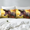 thumbnail image 4 of Erosebridal Dinosaur Comforter Cover Dino Bed Set, Jungle Dino Duvet Cover Tyrannosaurus Rex Bedding Sets Full, 3D Animal Bedspread Cover Yellow Gray 3pcs, 4 of 5