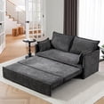 thumbnail image 2 of Modern Convertible Sleeper Sofa with USB Charging, Queen-size Corduroy Upholstery Sofa Bed, Gray, 2 of 8