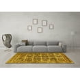 thumbnail image 3 of Ahgly Company Machine Washable Indoor Round Persian Yellow Traditional Area Rugs, 3' Round, 3 of 4