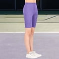 thumbnail image 5 of CPNG Girls Shorts Pure Cotton Leggings Dance Biker Cartwheel Shorts Solid Color Cropped Tight Shorts(Purple,6-7 Years), 5 of 9