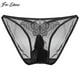 thumbnail image 2 of Mens Sexy See-through Mesh Briefs Male Gay Sissy Panties Lingerie Bulge Pouch Sheer Embroidery Underpants Underwear NightwearXL Gong Bohan LED, 2 of 2