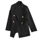 thumbnail image 2 of Blazer de mujer de manga larga con solapa de color liso con bolsillo falso, chaqueta de traje de poliéster para mujer, 2 of 8