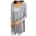 thumbnail image 1 of Long Cardigan Femme Manches Longues Mince Printemps Été Automne Cardigan, 1 of 6