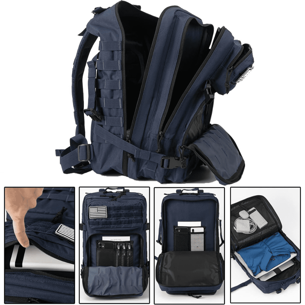 PAKNADA 45L Tactical Backpack,900D Oxford Waterproof Material For Outdoor Hiking Camping & Travel Bag