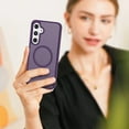 thumbnail image 5 of Galaxy S24 FE 5G Case,Magnetic Phone Case with MagSafe for Samsung Galaxy S24 FE 6.7",Takfox [Frosted] Shockproof Case Matte Hard Plastic & Silicone Rubber Full Body Bumper Protection Cover,Purple, 5 of 9