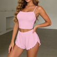 thumbnail image 2 of Bigetiay Women's Backless Sleeveless Camisole and Shorts Two Piece Set, Size L, 2 of 4