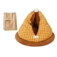 thumbnail image 1 of Cama para gatos Nido para gatos Cápsula suave y cálida Base antideslizante cómoda Linda casita para esconderse café L, 1 of 9