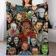 thumbnail image 5 of Horror Blanket Movie Flannel Throw Blankets Soft Pile Cozy Plush Throw Blanket for All Seasons, 3D Printed Warm Blanket for Sofa Beds Home Decor, 5 of 10