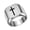 Silver, variant on Men Stainless Steel 17mm Square Ring Signet Style Classical Simple Plain Wide Cross Promise Ring Blue Size 5