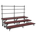 thumbnail image 3 of National Public Seating  2 Level Tapered Standing Choral Riser - Black Carpet - 18 x 96 in. Platform, 3 of 4