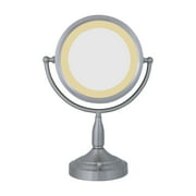Zadro Incandescent Lighted Makeup Mirror with Magnification 8X/1X Dimming Desk Mirror with Light 2 20 Watt Bulbs