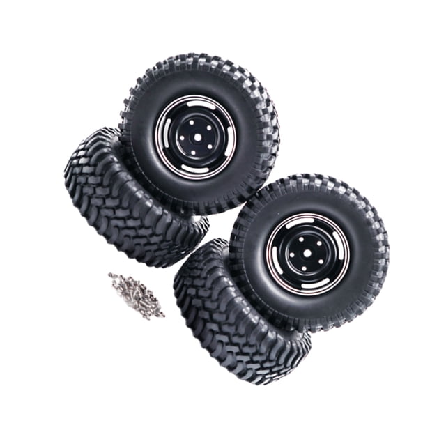 Neumático de simulación Vogacara 4 orificios de 100 mm para ECX 1/12 Rc RGT136100 negro