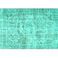 thumbnail image 1 of Ahgly Company Machine Washable Indoor Rectangle Persian Turquoise Blue Traditional Area Rugs, 2' x 4', 1 of 4
