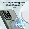 thumbnail image 6 of Designed for iPhone 15 Pro Case with Magnetic Invisible Stand [Military Drop Protection] [Compatible with MagSafe] Shockproof Anti-fall Ultra Slim Translucent Matte Phone Case Cover,Green, 6 of 7