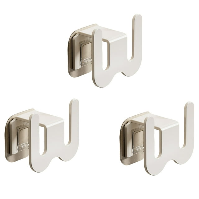 braveheart Adhesive Or Suction Cup Bathroom Slipper Rack Efficient Space-saving Solution Bathroom Wall Mounted milk white paste 3pcs