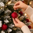 thumbnail image 5 of 2026 Christmas Home Party Decoration Flocked Christmas Ball Set Hanging Ornaments For Scene Decoration And Christmas Tree Christmas Celebration Party Supplies, 5 of 7