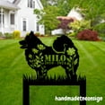 thumbnail image 3 of Handmadetneonsign American Eskimo Dog Memorial Stake, Dog Metal Stakes, Dog Grave Garden Yard Stake 040109, 3 of 5