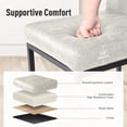 thumbnail image 4 of MF Studio 24" Bar Stool with Back Set of 2, PU Leather Counter Height Bar Stool with 3.5" Cushion for Kitchen Island, White, 4 of 9