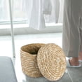 thumbnail image 4 of Cesta de almacenamiento tejida paja de trigo, cesta innovadora, acabado marrón natural rústico Stora, 4 of 5