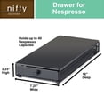 thumbnail image 5 of Nifty Solutions Small Nespresso Capsule Drawer – 40 Pod Capacity, Non-Rolling Sliding, Black, 5 of 9